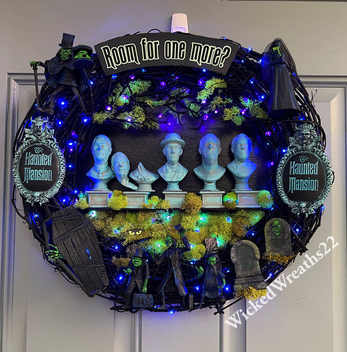 Haunted Mansion Ghost wreath